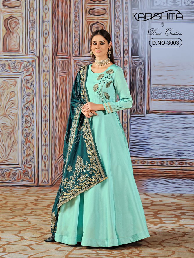 Dani Karishma 3 Heavy Fancy Designer Festive Wear Silk  Ready Made Suit Collection